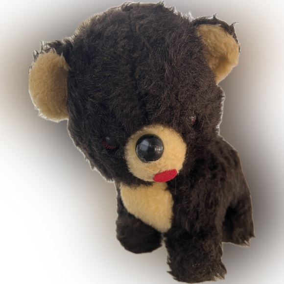 🧸Rare Knickerbocker Brown Teddy Bear on All Four Legs Red Tongue Vintage Plush - Picture 17 of 17